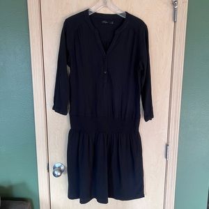 Prana 100% Organic Cotton V-Neck Dress - Black